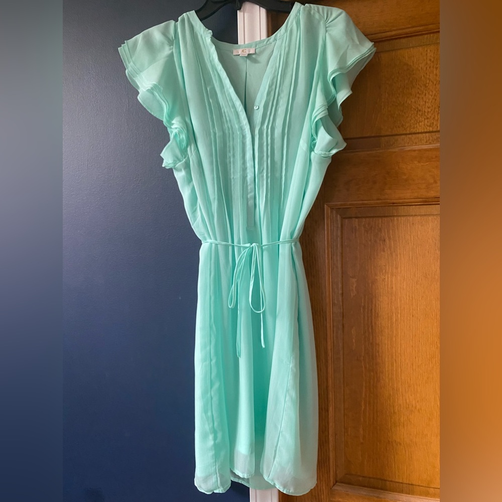 Beautiful Aqua shift dress. Wonderful for Easter or summer wedding.
